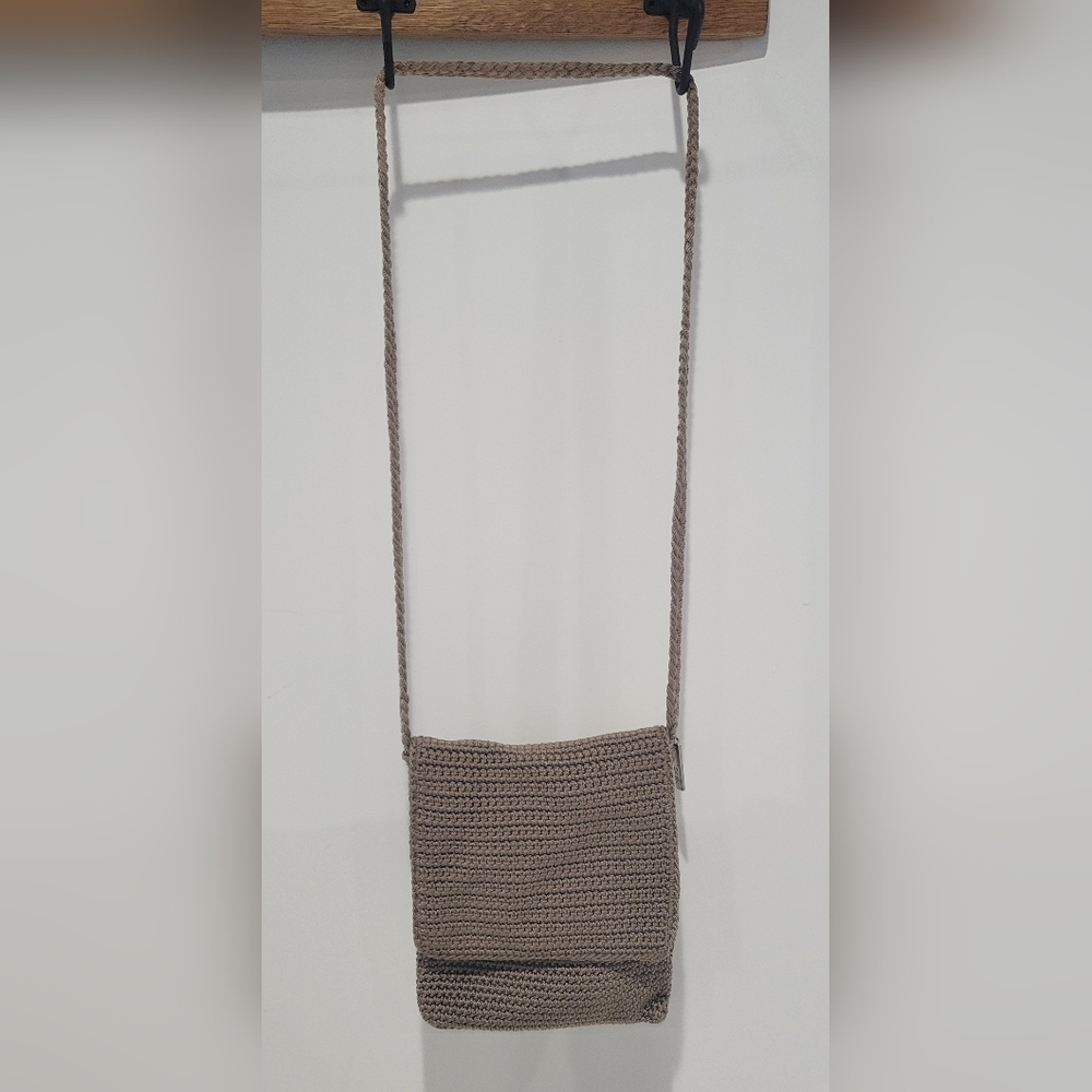 The Sak Brown/Tan Crochet Crossbody Bag